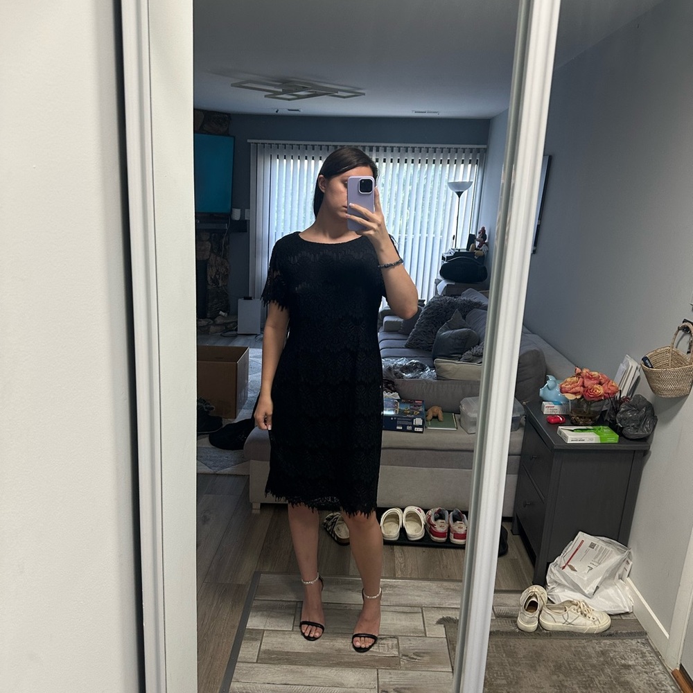 Preston & York Black Lace Mini Dress